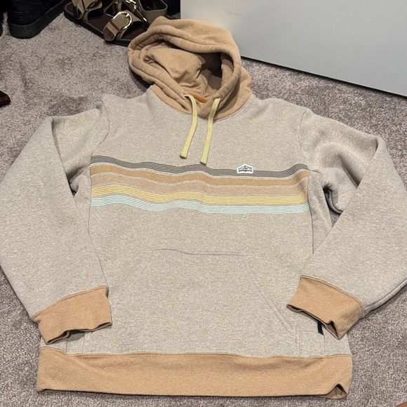 Striped Hoodie with Earth Tones - Picture 1 of 2